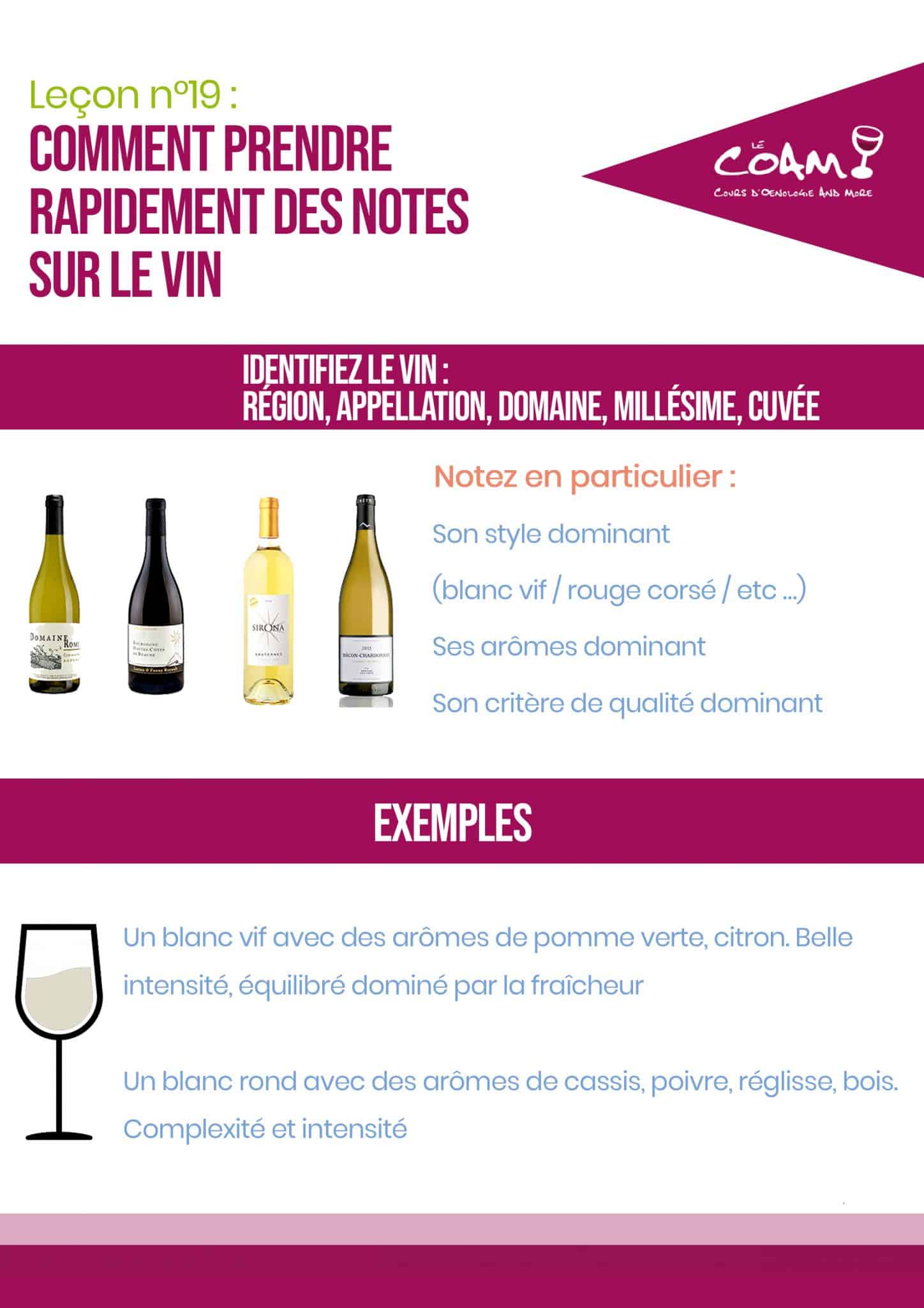 📌Prenez des NOTES sur les vins !